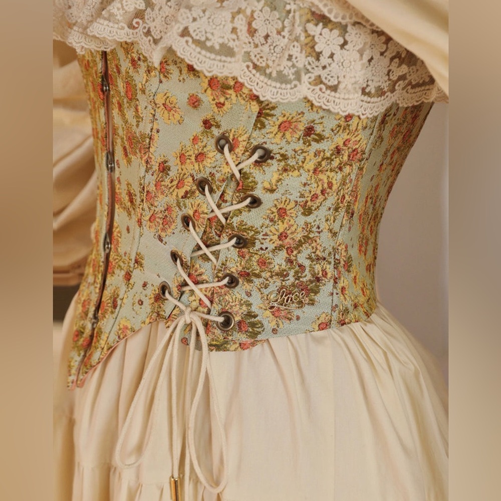 NWT Lacemade Van Gogh Sunflower Corset in XL - Picture 3 of 11